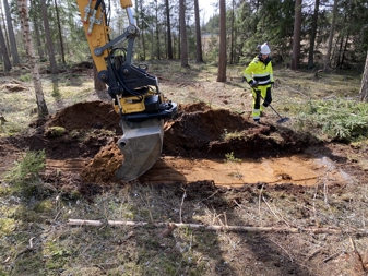Arkeologisk utgrävning pågår